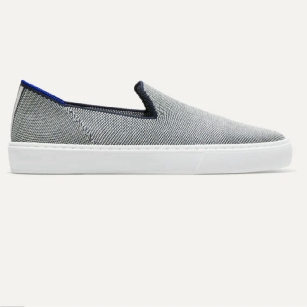 Rothy's The Original Slip On Sneaker in Anchor Blue White Nautical Size 8.5 - Picture 2 of 9
